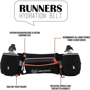 Running Belt, Neoprene with Bottles